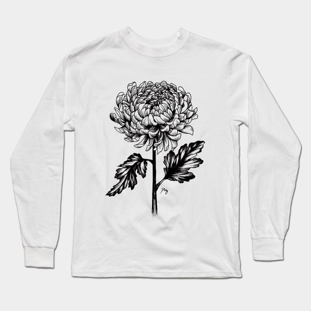 Chrysanthemum Long Sleeve T-Shirt by Akbaly